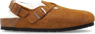 Birkenstock Tokio Shearling Suede Slippers