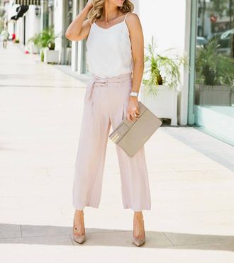 Kut from the Kloth Luna High Waist Trouser In Blush