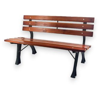 No Brand No Brand - Panchina in ghisa con doghe in legno Hyde Park 122x60xH72 cm