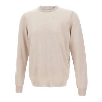 Gran Sasso Round-neck Knitwear, male, Beige, Size: 2XL Crewneck Sweater