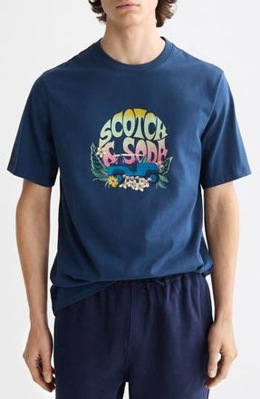 Scotch & Soda Regular Fit Artwork Graphic T-Shirt in Insignia Blue at Nordstrom Rack, Size Xx-Large
