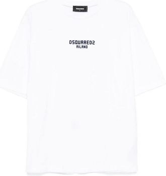 Dsquared2 White Cotton T-Shirt With Logo