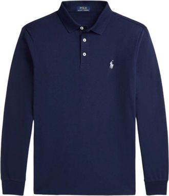Ralph Lauren Custom Slim Fit Stretch Mesh Polo Shirt - Heren - Polos - Blauw - S - Katoen - Tops