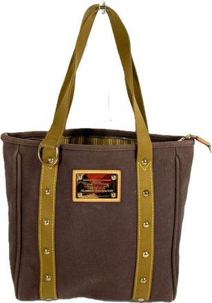 Louis Vuitton Brown Canvas Shoulder Bag Tote Bag (Pre-Owned)