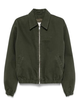 Ami logo-embossed jacket - Green