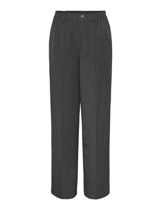 Pieces Womens Pccamil Hw Wide Pant Noos, Dark Grey Blend, S / 30L