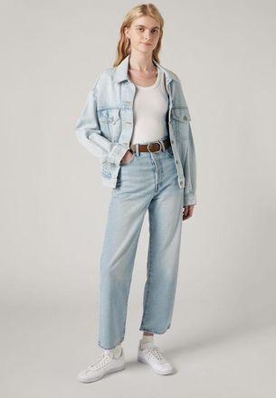 Levi's Jeans Ribcage Straight alla caviglia - Donna - 30X27 - Blu / Middle Road