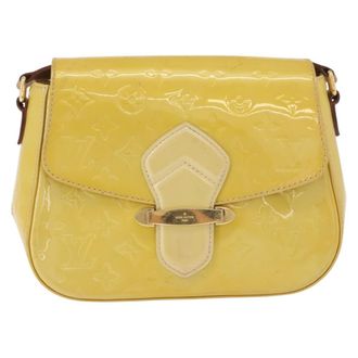 Louis Vuitton Bellflower Monogram Vernis Yellow Patent_Leather Handbag (Pre-Owned)