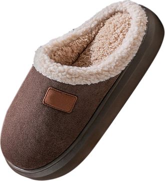 Generic Mens Spring Autumn and Winter Plus Velvet Warm Home Cotton Shoes with Thick Bottom and Soft Bottom Non Lamb Wool Cotton Slippers Anime Slippers for Me