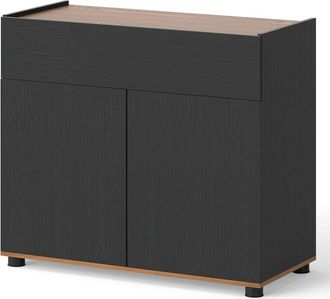 Costway Sideboard Buffet Cabinet Wooden Coffee Bar Station Table w/Storage-Black