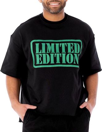 Dai Moda Menswear Limited Edition Split Hem Sweatshirt in Black at Nordstrom, Size Xx-Large