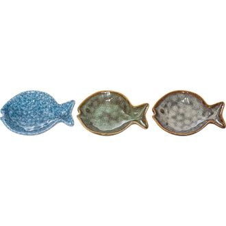 Beachcombers Fish Accent Dish Plates Set of 3 in Green at Nordstrom