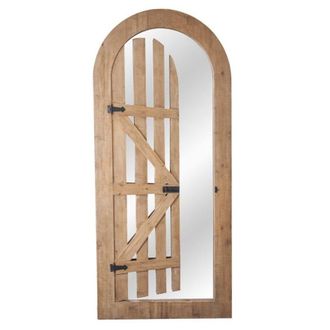 PRIMROSE 5ft 11in x 2ft 7in Arched Illusion Glass Mirror Gate - by Reflect in Silver