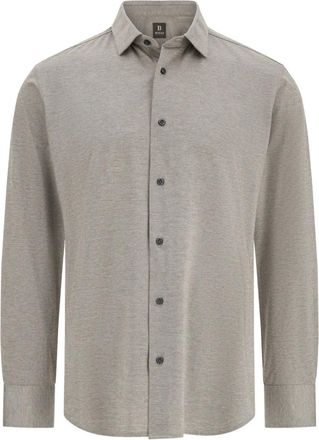 Boggi Milano pointed-ollar cotton shirt - Brown