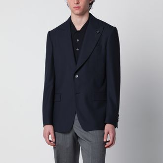 Lardini Single-Breasted Blue Wool Jacket