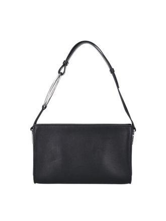 Dondup Black Calf Leather Single Handle Shoulder Bag
