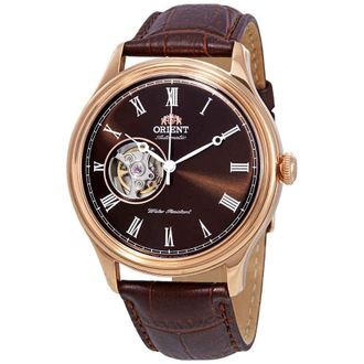 Orient Open Heart Automatic Dark Brown Dial Mens Watch FAG00001T0
