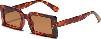 Generic Square Small Frame Men and For Women Sunglasses Street Photography Outdoor Vacation Sunshade (Color : F, Size : Medium)