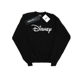 Disney Heren Mickey Mouse Hoofd Logo Sweatshirt (Zwart)