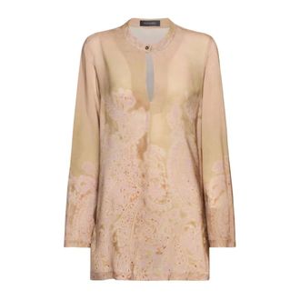 Elena Miro Blouses, female, Brown, Size: XL Blusa