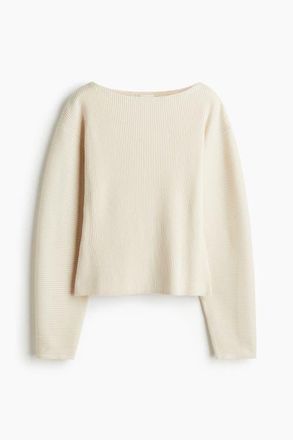 H&M Rib-knit Top in Light Beige at Nordstrom, Size Xx-Small
