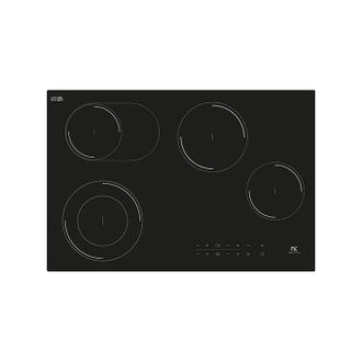 Aster Master Kitchen Mkhc 7742 D-o Bk Piano Cottura In Vetrotroceramica 77 Cm 4 Zone Touch Slider Booster Timer Blocco Bambini Colore Nero
