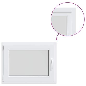 vidaXL Ventana De S&oacute;tano Risor 80 X 55 Cm Pvc Y Vidrio Vidaxl