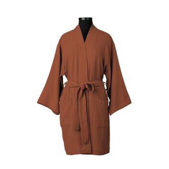 Febronie Albornoz kimono algod&oacute;n 95x64 rojo toscano