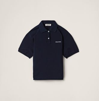 Miu Miu Cotton piqué polo shirt