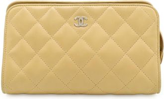 Chanel Beige Leather Pouch (Pre-Owned)