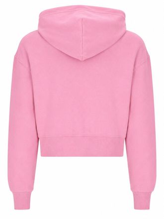Versace Jeans Couture Cropped Cotton Sweatshirt - Pink