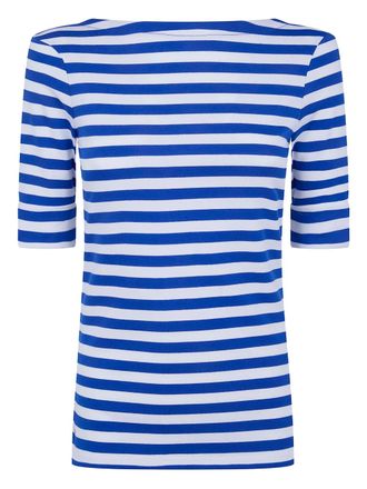 Lauren Ralph Lauren striped half-sleeve top - Blu