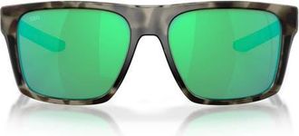 Costa 57mm Polarized Square Sunglasses in Wetlands /Green Mirror 580G at Nordstrom