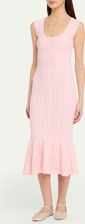 LoveShackFancy Tayleen Dress In Peach Sorbet