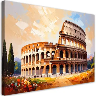 Artgeist Quadro su tela, Colosseo di Roma Vista - 90x60