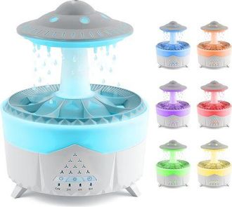 OEM Humidificador De Aceites Esenciales De 350 Ml, Humidificador De Aire Tipo Nube De Lluvia, Difusor De Aromas Para Oficina Y Hogar (blanco)
