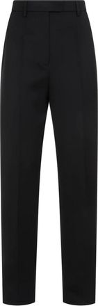 Prada Wollen Broek - Dames - Slim Fit Broeken - Zwart - S - Wol - Broeken