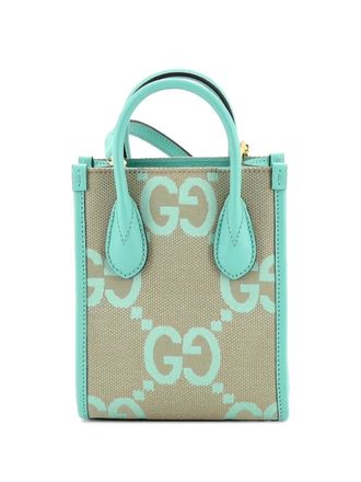 Gucci Vertical Tote Jumbo GG Canvas Mini crossbody bag - Green