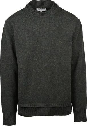 Maison Margiela Truien & Vesten, Heren, Groen, M, Katoen, Maglione Girocollo
