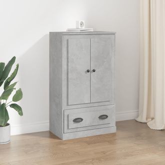 vidaXL Vidaxl - Aparador De Madera Contrachapada Gris Hormig&oacute;n 60x35,5x103,5 Cm