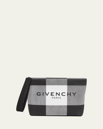 Givenchy Logo Check Pouch Bag
