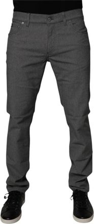 Dolce & Gabbana Stretch Skinny Denim Jeans - Heren - Slim Fit Jeans - Grijs - XL - Denim - Jeans