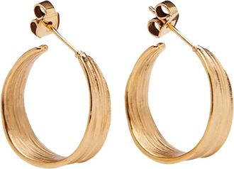 Pico Olive Petit hoop earrings - women - 24kt Gold Plated Brass - One Size