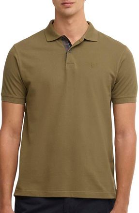 Barbour Tailored Fit Pima Cotton Polo in Olive at Nordstrom, Size Xx-Large
