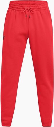 Under Armour Mens Essential Fleece Solid Patterned Joggers - Red - Size: 33/32/32