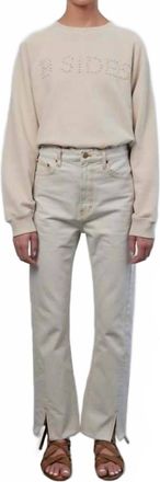 B Sides Stowe Split-Seamed Hem Jeans In Tile White