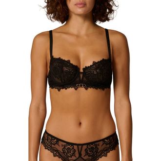 Simone P&eacute;r&egrave;le Idole Underwire Lace Demi Bra in Black at Nordstrom, Size 34C