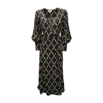 Ganni Midi Dresses, female, Black, XS, Margarita Dress