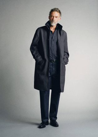 Mango Trench denim collo rialzato blu - Uomo - XL - MANGO MAN