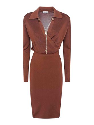 Elisabetta Franchi Knitted Midi Dress